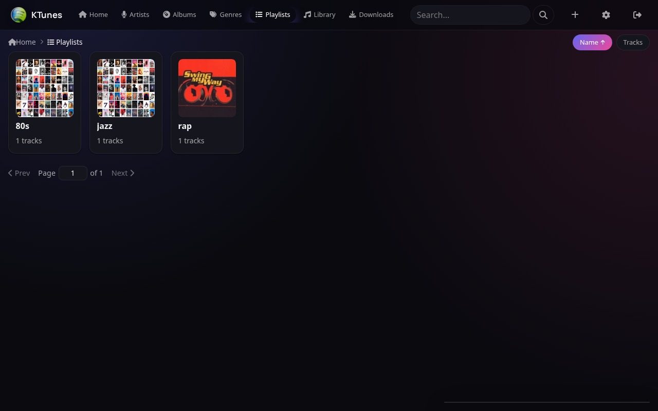 KTunes playlist view
